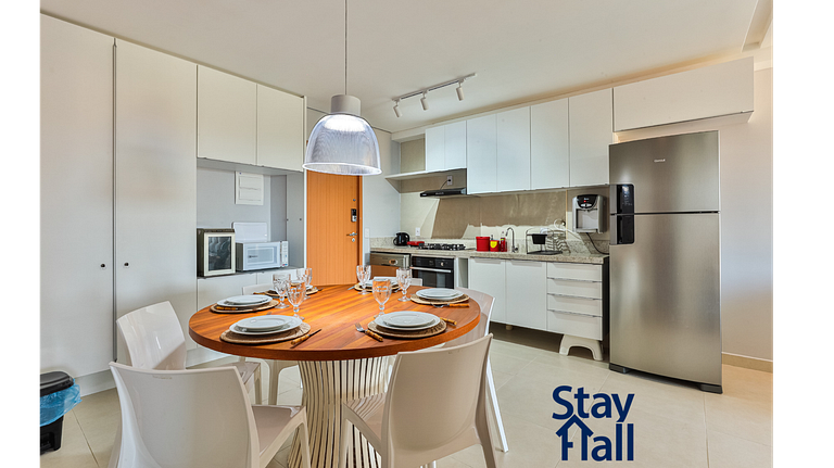 Flat com varanda+2qt no Eco Resort