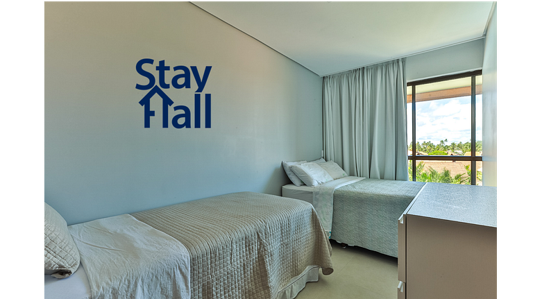Flat com varanda+2qt no Eco Resort