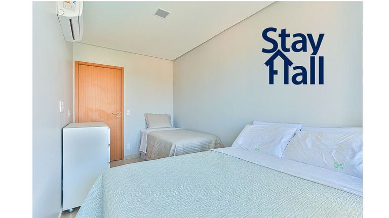 Flat com varanda+2qt no Eco Resort