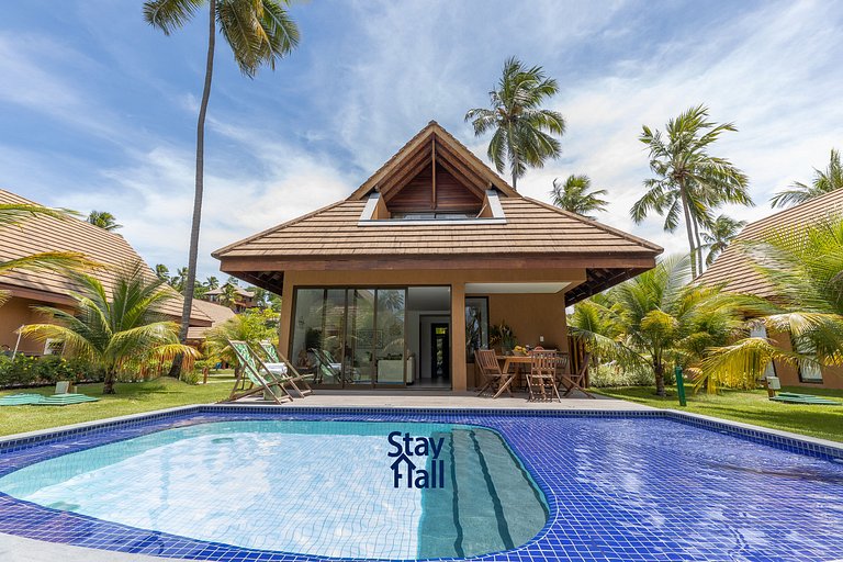 🏖️ Bangalô no Eco Resort Carneiros | 2ª Fileira – Piscina e