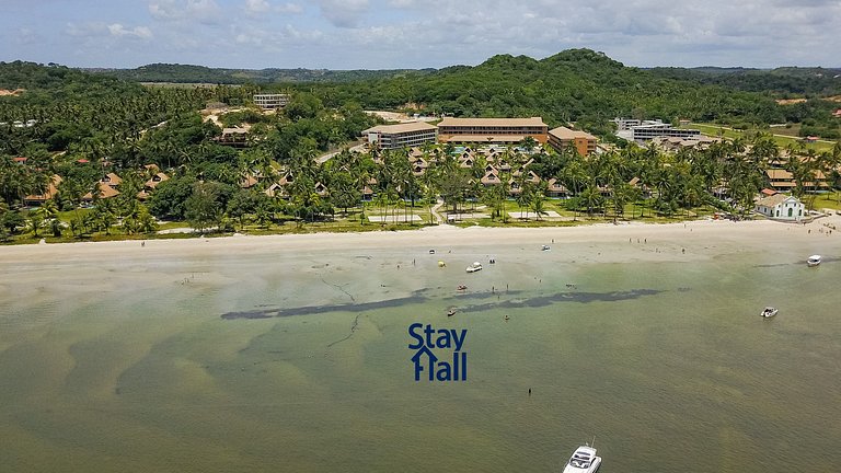 🏖️ Bangalô no Eco Resort Carneiros | 2ª Fileira – Piscina e