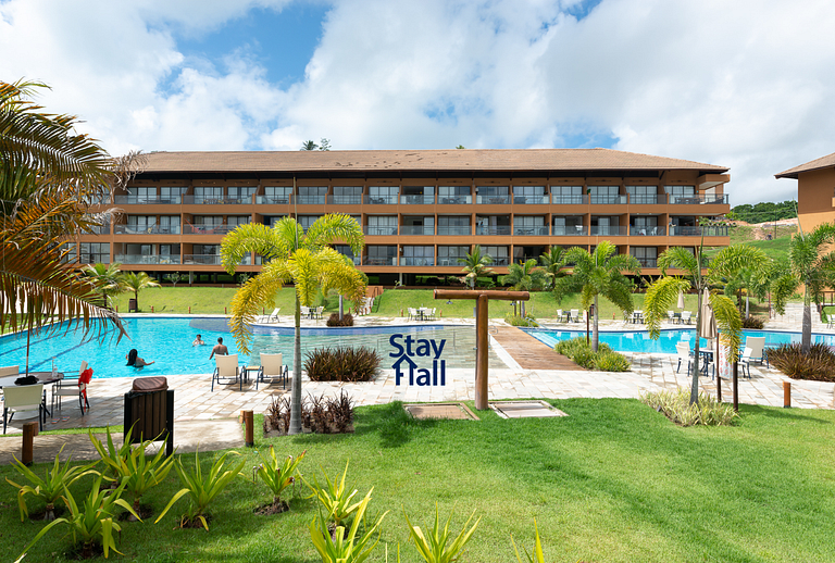 Flat com varanda+2qt no Eco Resort