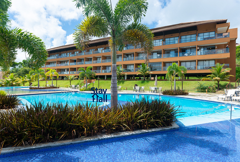 Flat com varanda+2qt no Eco Resort