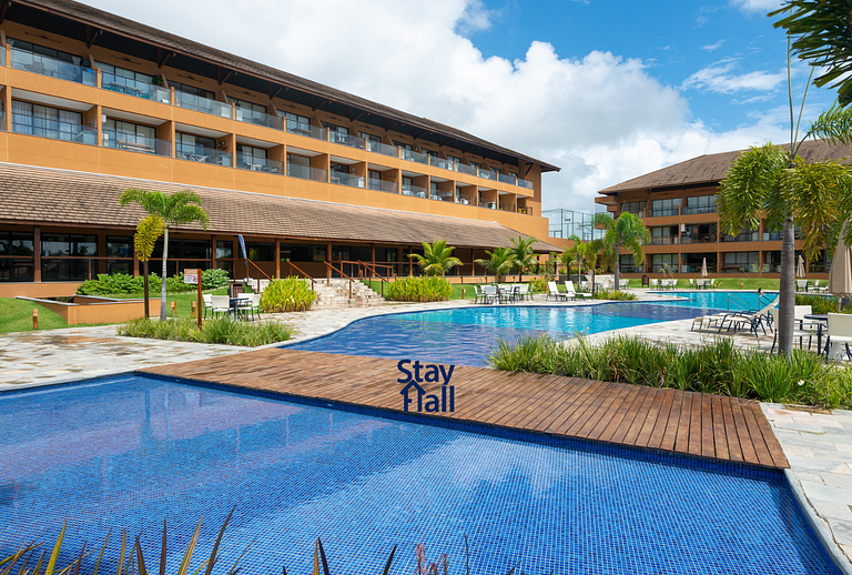 Flat com varanda+2qt no Eco Resort