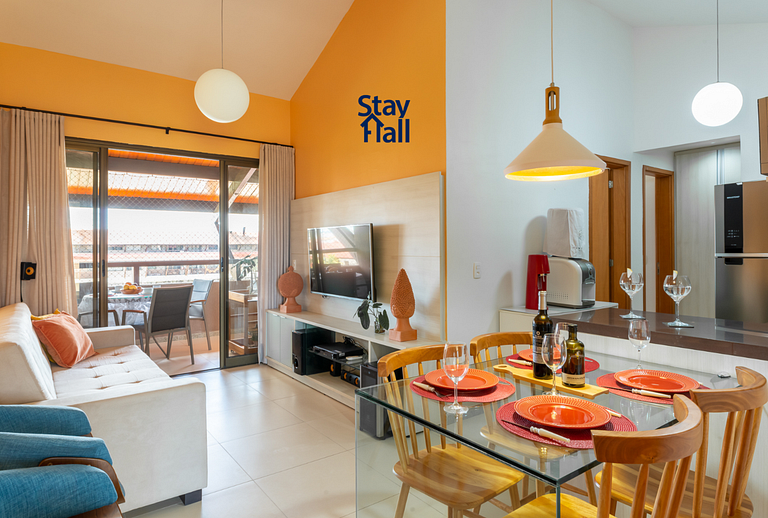 Apart 2 qts super equipado-Varanda Gourmet - SH054