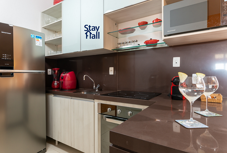 Apart 2 qts super equipado-Varanda Gourmet - SH054