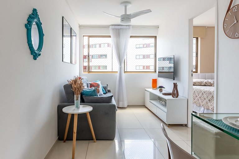 Flat completo e aconchegante nas Graças-SH109M