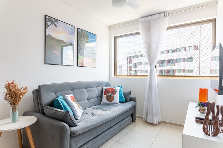 Flat completo e aconchegante nas Graças-SH109M