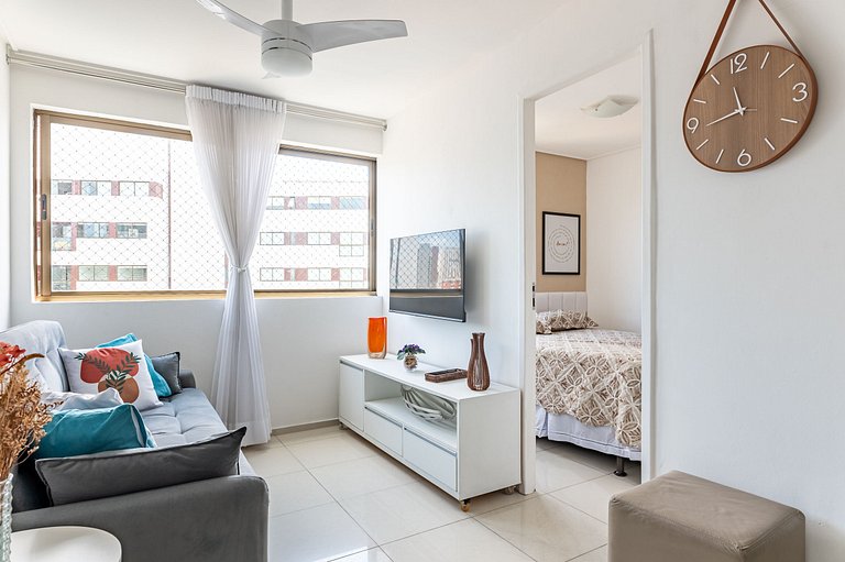 Flat completo e aconchegante nas Graças-SH109M