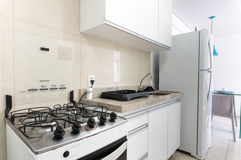 Flat completo e aconchegante nas Graças-SH109M