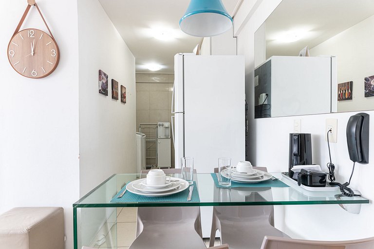 Flat completo e aconchegante nas Graças-SH109M