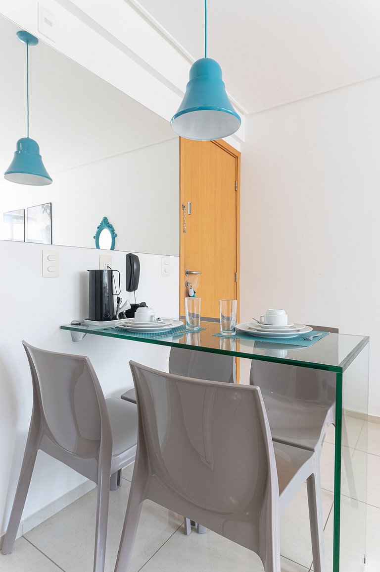 Flat completo e aconchegante nas Graças-SH109M