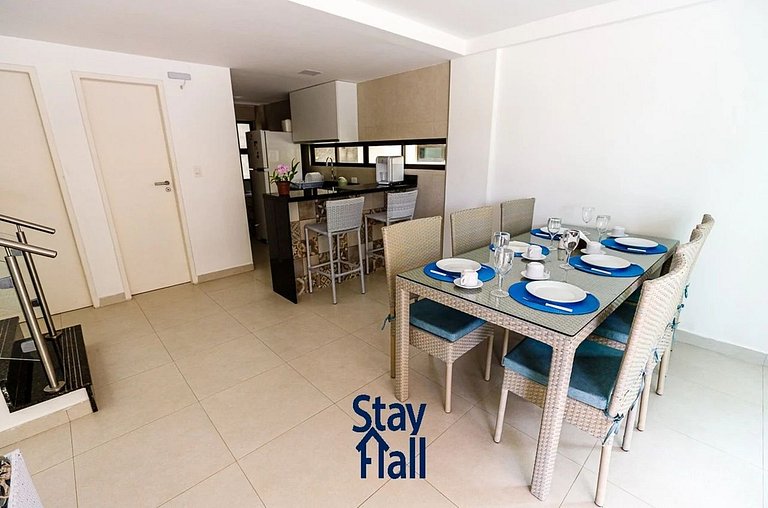 Beira Mar de Serrambi-C Piscina e Area Gourmet-SH113D