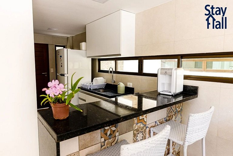 Beira Mar de Serrambi-C Piscina e Area Gourmet-SH113D