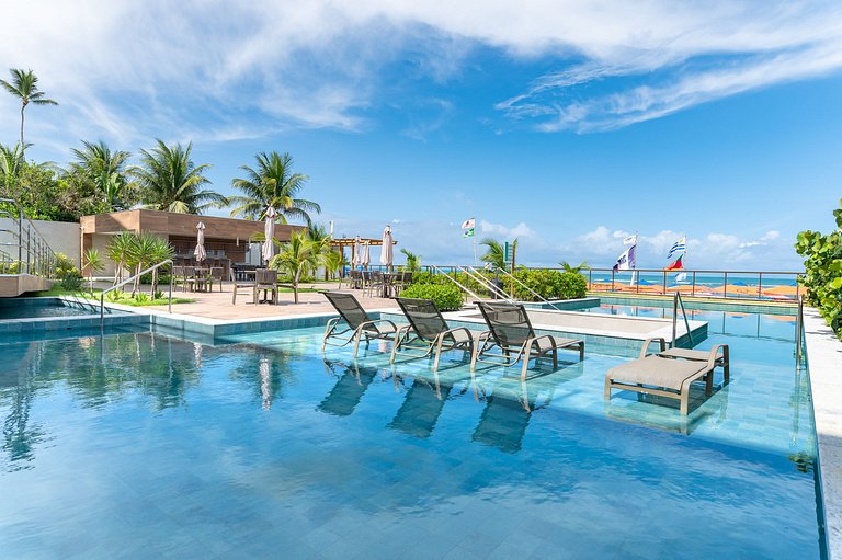 Flat-Piscina Privativa-1Qt-Porto de Galinhas-SH114