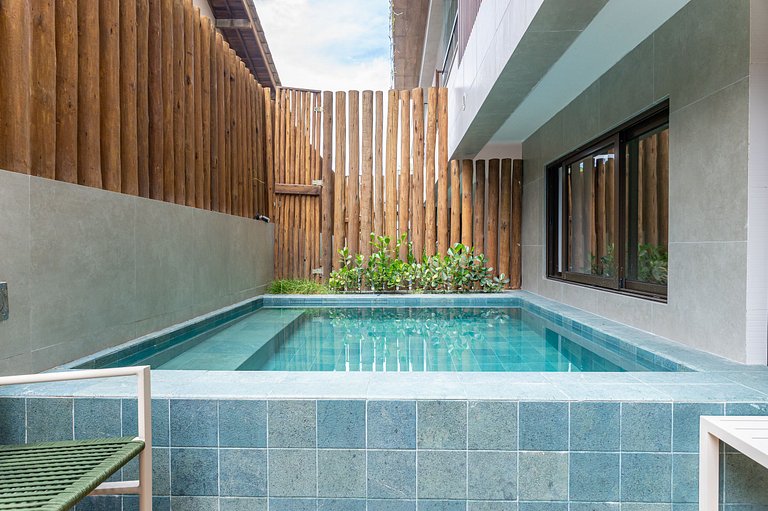 Flat-Piscina Privativa-1Qt-Porto de Galinhas-SH114
