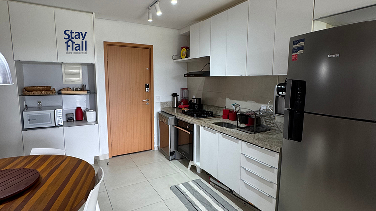 Flat com varanda+2qt no Eco Resort