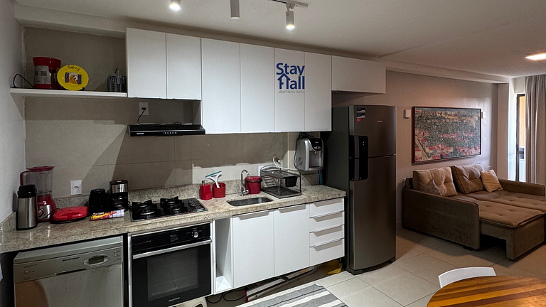 Flat com varanda+2qt no Eco Resort