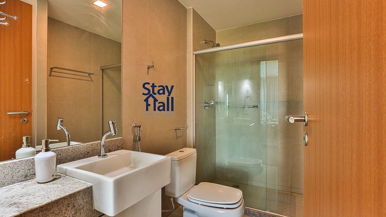 Flat com varanda+2qt no Eco Resort