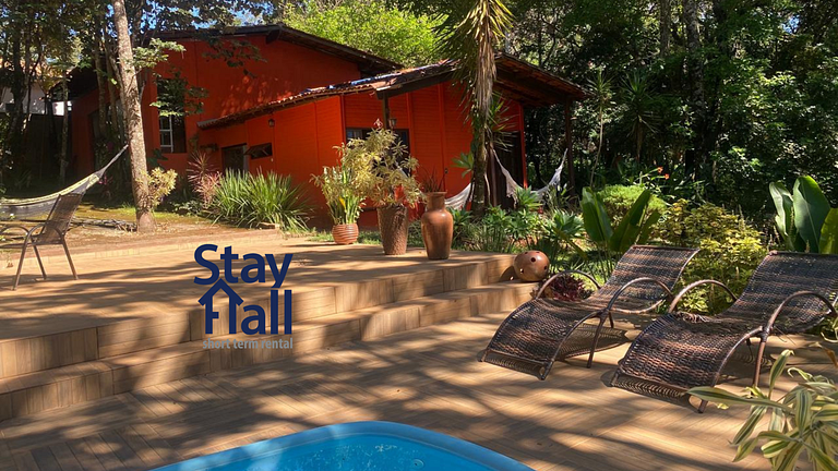 Refugio na Natureza-Chácara-Piscina Privativa-124D