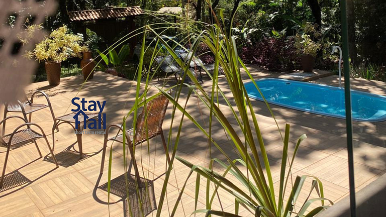 Refugio na Natureza-Chácara com Piscina Privativa