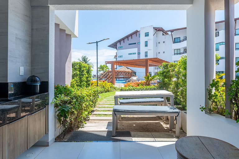 Flat beira mar-Tamandaré-c/ Churrasq-SH133