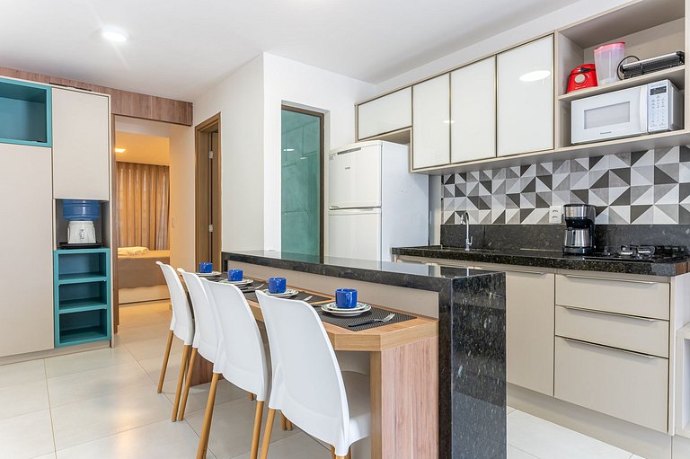 Flat beira mar-Tamandaré-c/ Churrasq-SH133