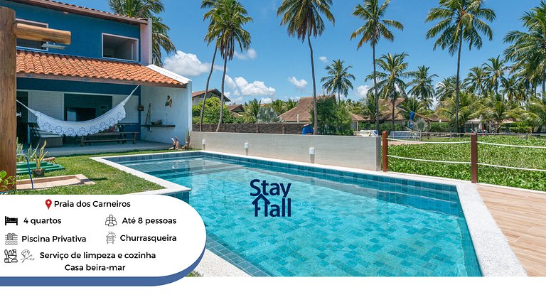 Casa de 4 Dormitorios en la Costa de Carneiros con Piscina P