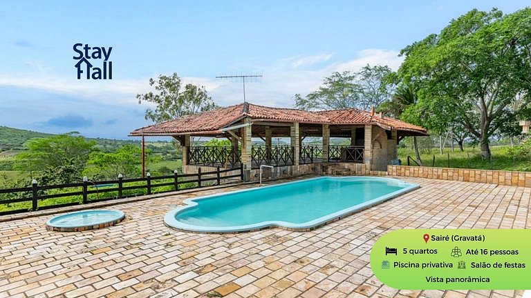 Bela Casa de Campo com Piscina-5 Quartos-SH106D