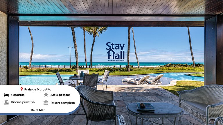 Bungalow en primera fila junto al mar de piscinas naturales