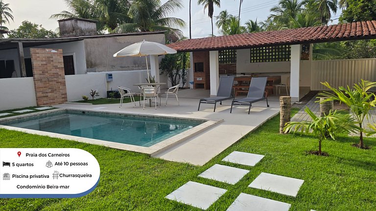 Casa Piscina Privativa-Cond. Beira Mar-5qts-SH088