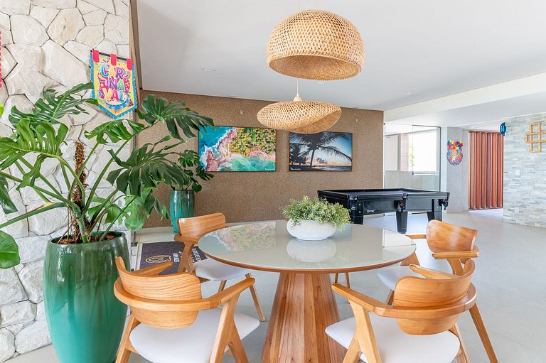 Apart Completo-2 suítes-Varanda c Vista Mar-SH143M