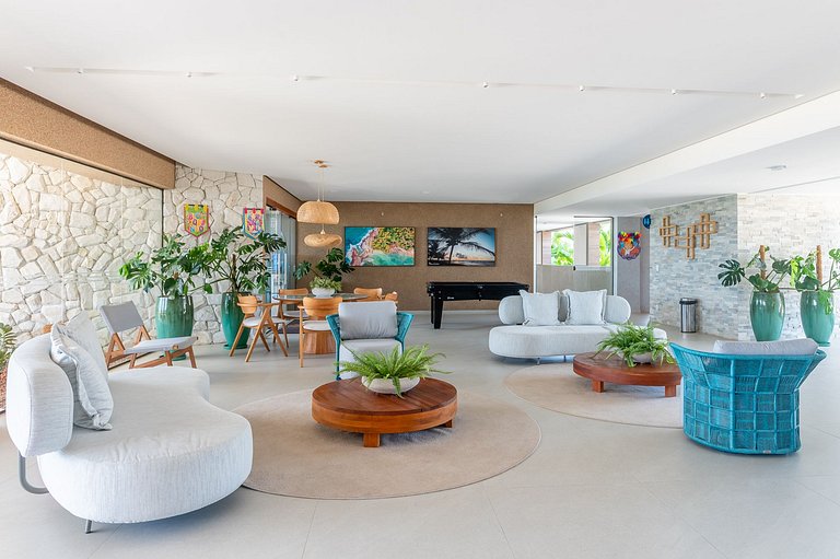 Apart Completo-2 suítes-Varanda c Vista Mar-SH143M