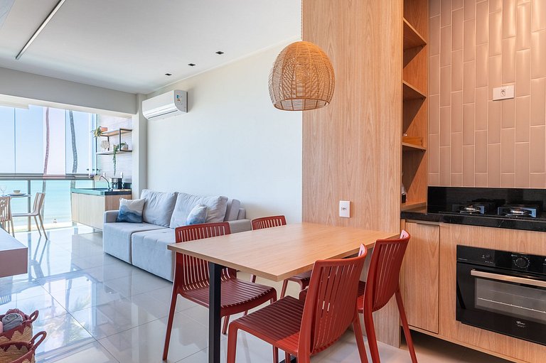 Apart Completo-2 suítes-Varanda c Vista Mar-SH143M