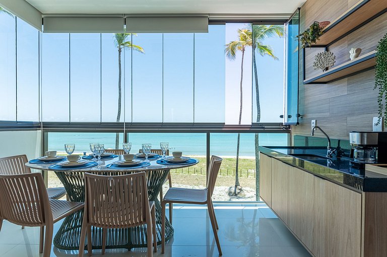 Apart Completo-2 suítes-Varanda c Vista Mar-SH143M