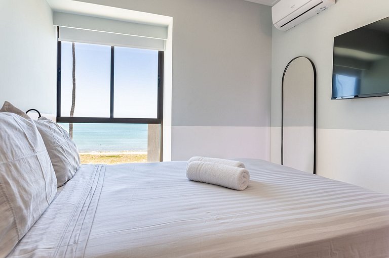 Apart Completo-2 suítes-Varanda c Vista Mar-SH143M