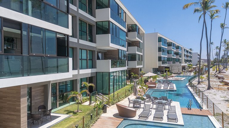 Apart Completo-2 suítes-Varanda c Vista Mar-SH143M