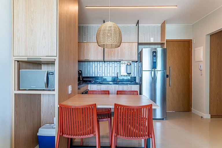 Apart Completo-2 suítes-Varanda c Vista Mar-SH143M