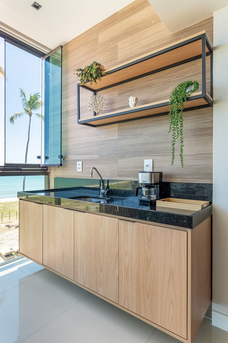 Apart Completo-2 suítes-Varanda c Vista Mar-SH143M