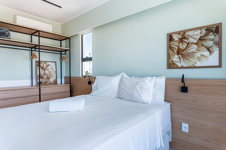 Apart Completo-2 suítes-Varanda c Vista Mar-SH143M