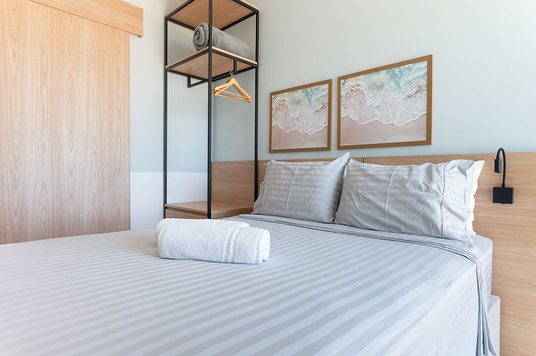 Apart Completo-2 suítes-Varanda c Vista Mar-SH143M