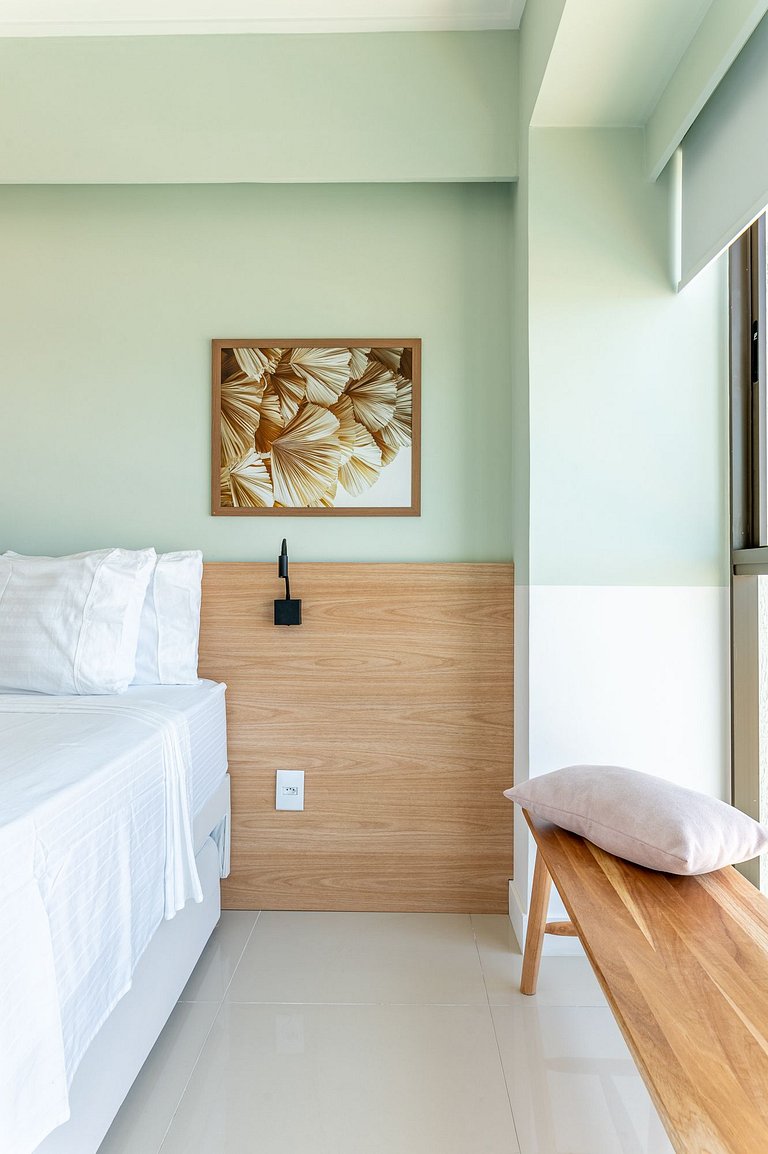 Apart Completo-2 suítes-Varanda c Vista Mar-SH143M