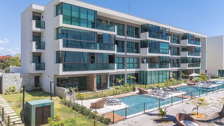 Apart Completo-2 suítes-Varanda c Vista Mar-SH143M