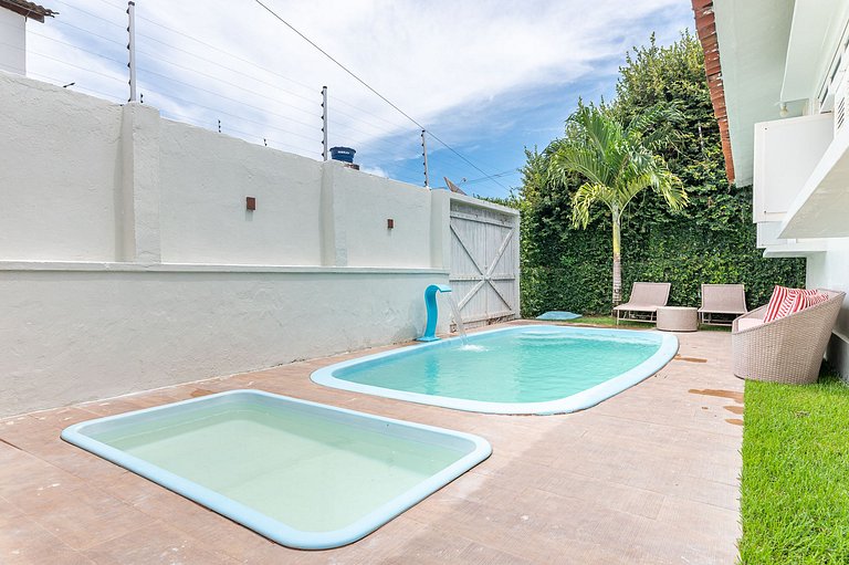 Bela Casa-3Qrts-Piscina Privada-120M da Praia-145M