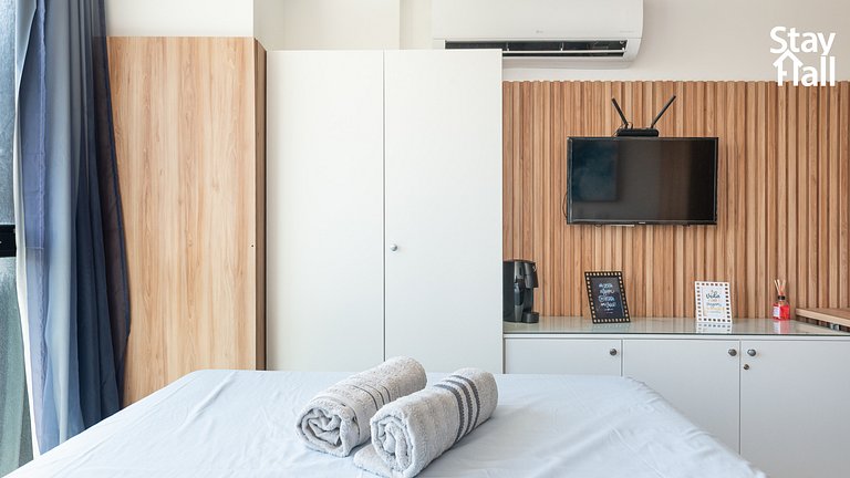 Flat 1 quarto conforto em Cupe - 154D