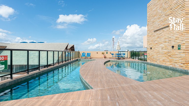 Flat 4 pessoas-Piscina na Cobertura-154D