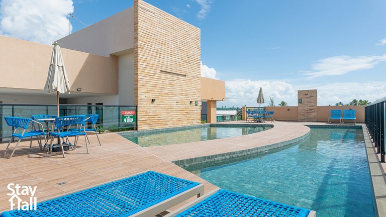 Flat 4 pessoas-Piscina na Cobertura-154D