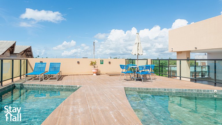 Flat 4 pessoas-Piscina na Cobertura-154D