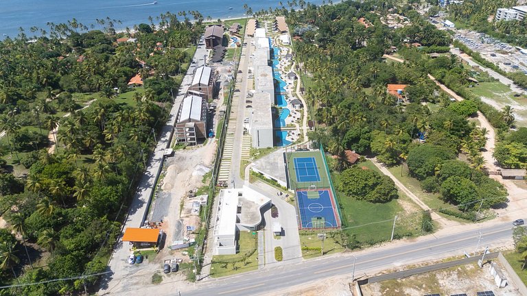 Flat 2 quartos-Cond. beira-mar em Carneiros-SH155